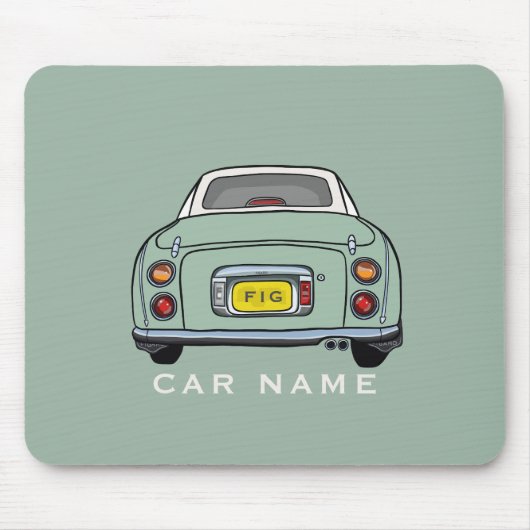 Afbeeldingen Emerald Green Figaro Auto Name Monogr Muismat (Voorkant)