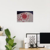 Afbeeldingen en dieren rond een zon poster (Thuiskantoor)