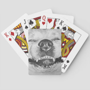 afbeeldingen grappige lachende akita-glimlachende pokerkaarten