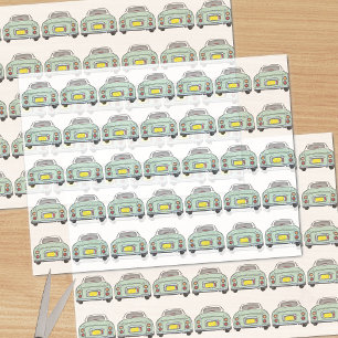 Afbeeldingen Groen figaro Car Pattern-document Tissuepapier