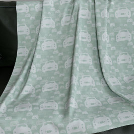 Afbeeldingen Groen figaro Car Pattern Fleece Deken