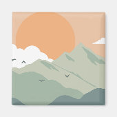 Afbeeldingen Groene bergen Ph Magneet (Voorkant)