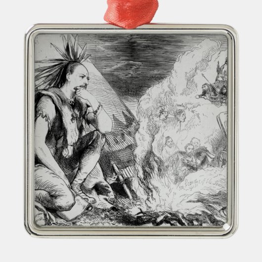 Afbeeldingen in de brand" metalen ornament (Voorkant)