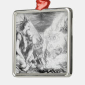 Afbeeldingen in de brand" metalen ornament (Links)