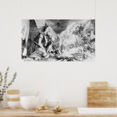 Afbeeldingen in de brand" poster (Keuken)