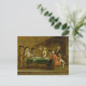 Afbeeldingen in een Tavern of Coffee House, 1720s Briefkaart (Staand voorkant)
