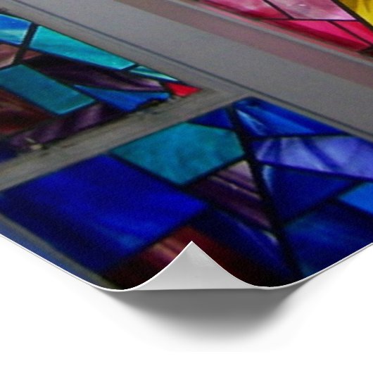 Afbeeldingen in het Poster Venster Glas in lood (Hoek)