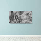 Afbeeldingen in het vuur! canvas afdruk (Insitu (Houten vloer))