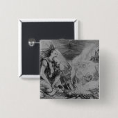 Afbeeldingen in het vuur! vierkante button 5,1 cm (Voorkant /achterkant)