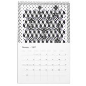 Afbeeldingen in zwarte en witte agenda kalender (Feb 2027)