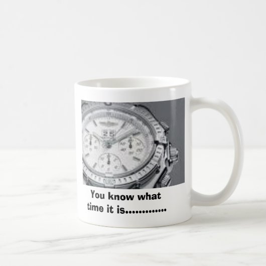 afbeeldingen, je weet hoe laat het is............. koffiemok (Rechts)