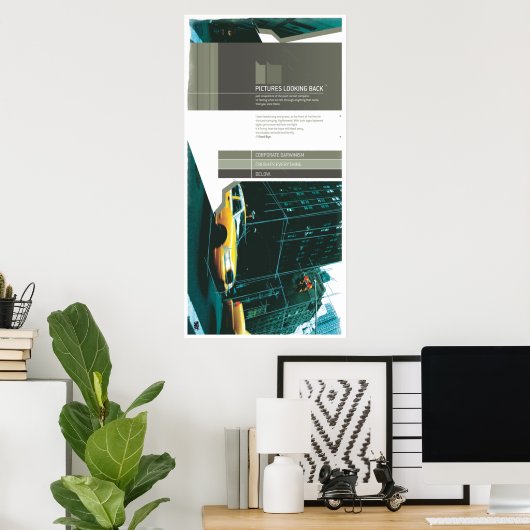 AFBEELDINGEN KIJKEN TERUG (Leinwand) Poster (Thuiskantoor)