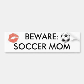 afbeeldingen, kiss%20mark_medium, BEWARE: SOCCER M Bumpersticker
