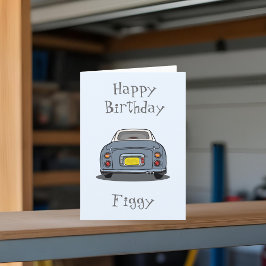 Afbeeldingen Lapis Grey Figaro Car Happy Birthday Kaart
