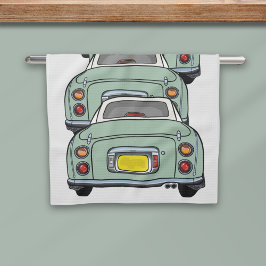 Afbeeldingen maken groen figaro auto keukenhanddoe theedoek