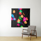 Afbeeldingen met gesorteerde kleuren harten wandkleed (In Situ (horizontaal))