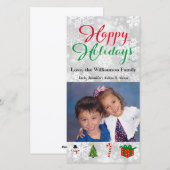 afbeeldingen met Prettige feestdagen fotokaart voo Feestdagenkaart (Voorkant / Achterkant)