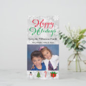 afbeeldingen met Prettige feestdagen fotokaart voo Feestdagenkaart (Staand voorkant)