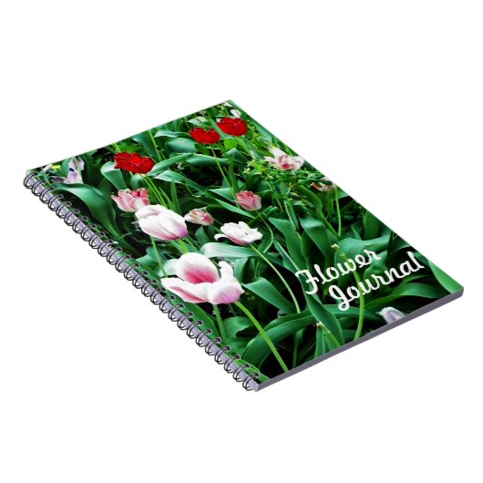 Afbeeldingen met rode en roze tulpen notitieboek (Rechterzijde)