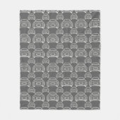 Afbeeldingen Monoline Grey Figaro Car Pattern Fleece Deken (Voorkant)