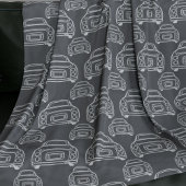Afbeeldingen Monoline Grey Figaro Car Pattern Fleece Deken