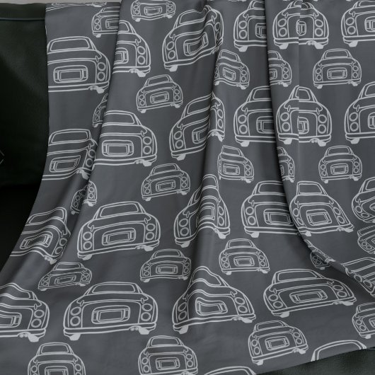 Afbeeldingen Monoline Grey Figaro Car Pattern Fleece Deken