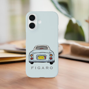 Afbeeldingen Naam Bleek Aqua Figaro Monogram auto iPhone 16 Hoesje
