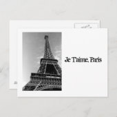 Afbeeldingen_of_Eiffel_Tower_black_and_white, Je T Briefkaart (Voorkant / Achterkant)