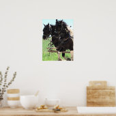 Afbeeldingen op het werk in pinto poster (Keuken)