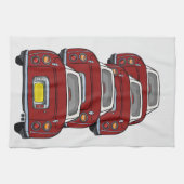 Afbeeldingen Rode figaro auto konvoy keukenhanddoe Theedoek (Horizontaal)