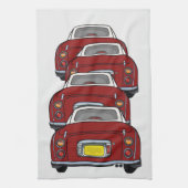 Afbeeldingen Rode figaro auto konvoy keukenhanddoe Theedoek (Verticaal)