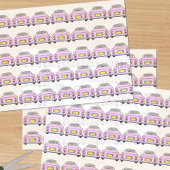 Afbeeldingen Roze figaro Car Pattern-papier Tissuepapier