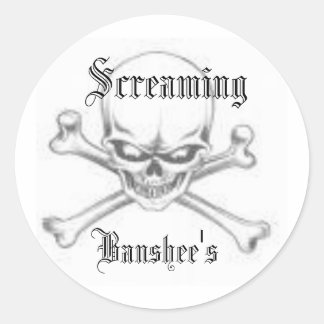 afbeeldingen, schreeuwen, Banshee's Ronde Sticker