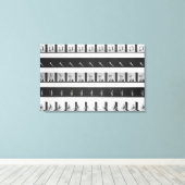 Afbeeldingen strips voor een praxinoscoop canvas afdruk (Insitu (Houten vloer))