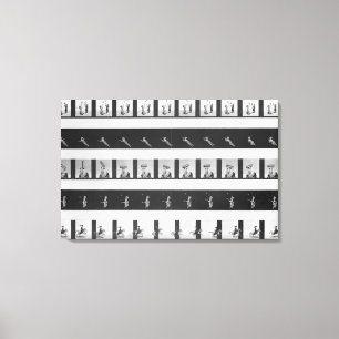 Afbeeldingen strips voor een praxinoscoop canvas afdruk