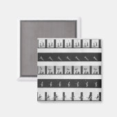 Afbeeldingen strips voor een praxinoscoop magneet (Voorkant / Achterkant)