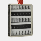 Afbeeldingen strips voor een praxinoscoop metalen ornament (Rechts)