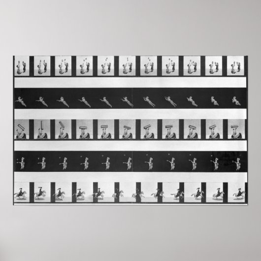 Afbeeldingen strips voor een praxinoscoop poster (Voorkant)