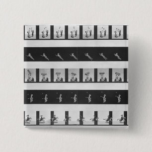 Afbeeldingen strips voor een praxinoscoop vierkante button 5,1 cm