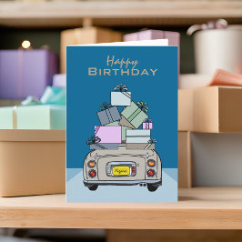 Afbeeldingen Topaz Mist Figaro Car Birthday Kaart