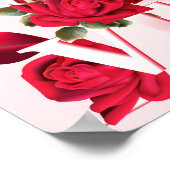 Afbeeldingen Valentijnsdag met speciale rode rozen Poster (Hoek)