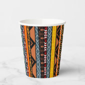 Afbeeldingen van Afrikaanse patroonmix Papieren Bekers (Links)