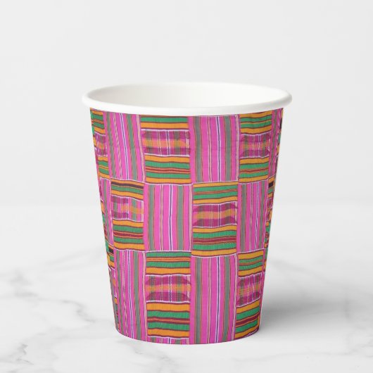 Afbeeldingen van Afrikaanse patroonpapier Papieren Bekers (Achterkant)