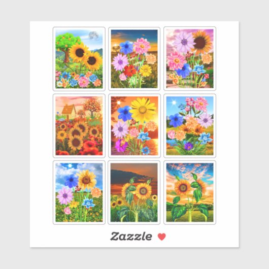 Afbeeldingen van Bloemen - Kawaii Spring Stickers (Vel)