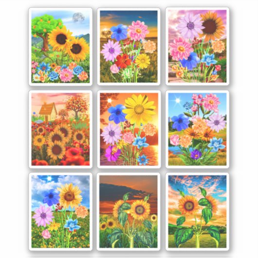 Afbeeldingen van Bloemen - Kawaii Spring Stickers (Voorkant)