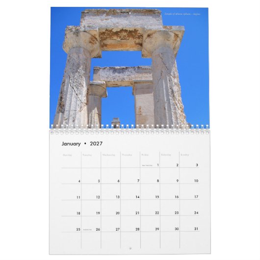 Afbeeldingen van Griekenland Kalender (Jan 2027)
