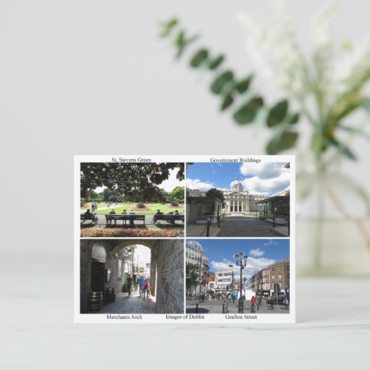 Afbeeldingen van het briefkaart van Dublin (Staand voorkant)