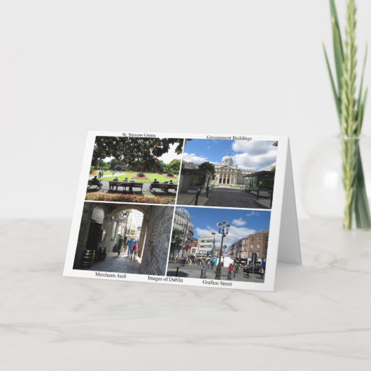 Afbeeldingen van het Dublin wenskaart Kaart (Voorkant)