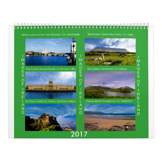 Afbeeldingen van Ierland voor de Irish Calendar 20 Kalender (Hoes)