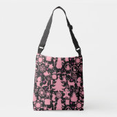 Afbeeldingen van Kerstmis in Roze Crossbody Tas (Voorkant)